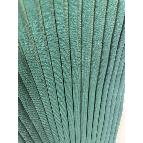 Vintage Evie Silk Ribbed Top Medium Victorian Green Lace Collar Holiday - Picture 10 of 13